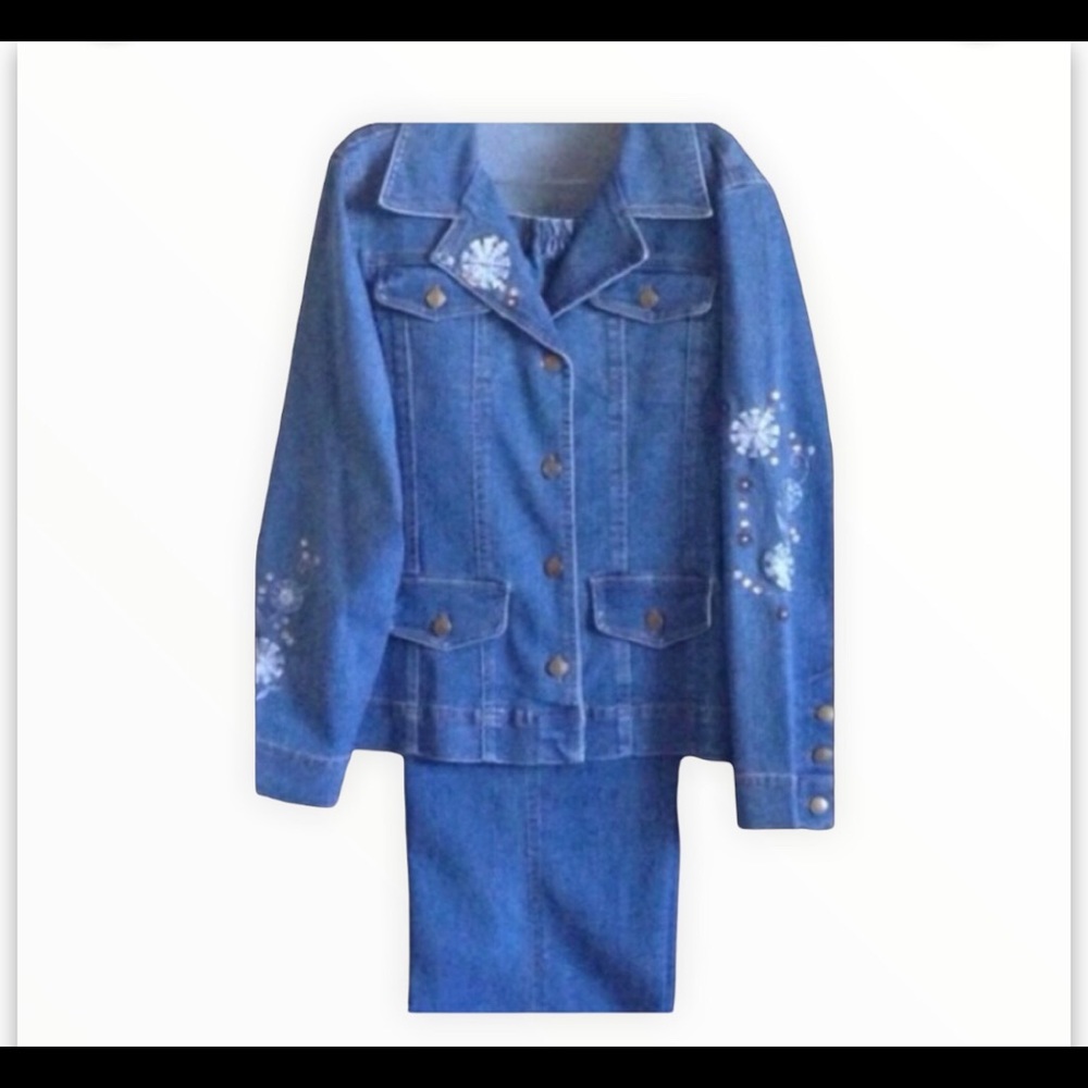 🔴Denim Pants Set